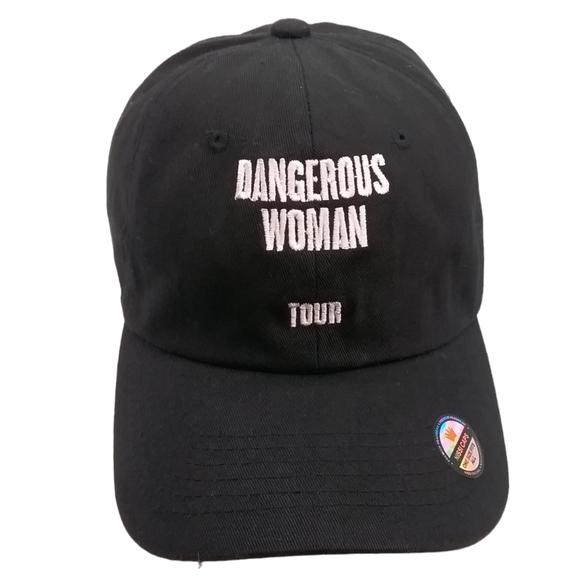 Ariana Grande Cap Hat Adult 2017 Dangerous Woman Tour Strap Back Black - Picture 2 of 7